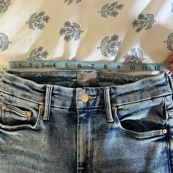Mother High Waisted Looker Ankle Jeans On The Road Blue Skinny Denim Size 26‎ - Image 10