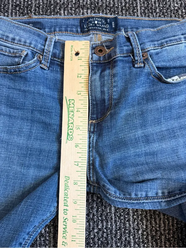 Lucky Brand Charlie Skinny Raw Hem Denim Jeans Stretch Womens Size 8 / 29 - Image 2
