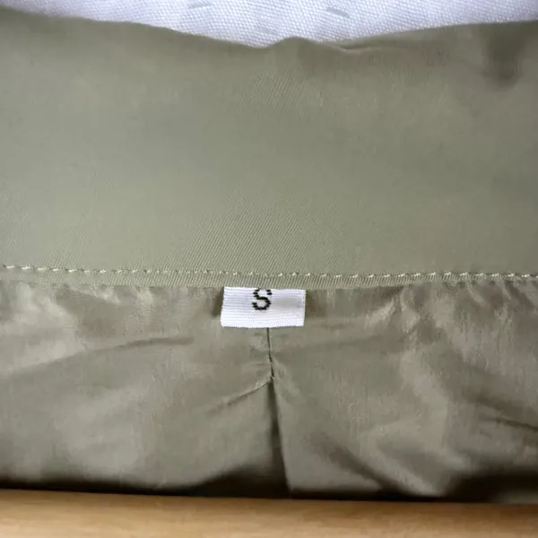 Fashion Olive Green Funnel Neck Button Up Windbreaker Jacket MLZ-2409 Small - Image 6