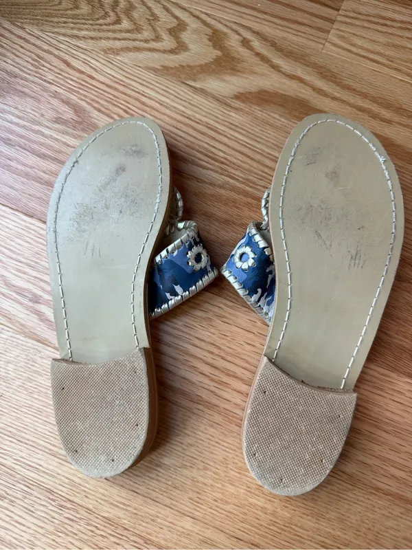 Jack Rogers Original Jack Sandal in Blue Camo Flip Flop Flat Beach - Size 8 - Image 3