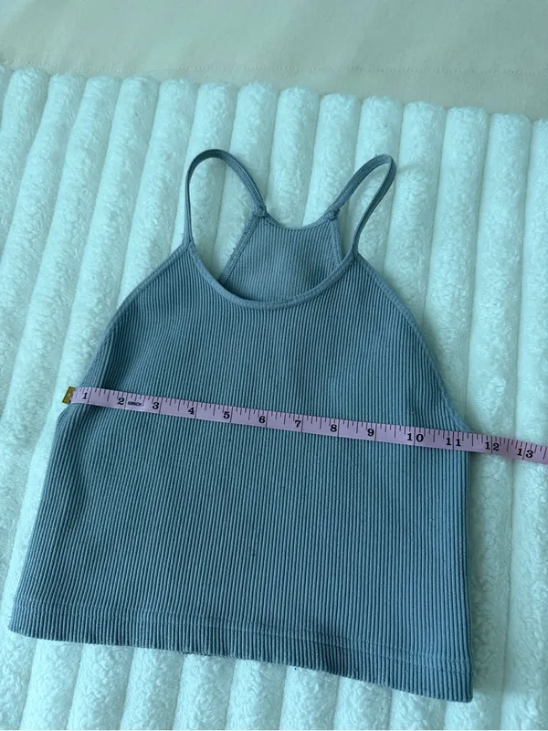 Free People Ribbed Gray Cropped Tank - Image 7