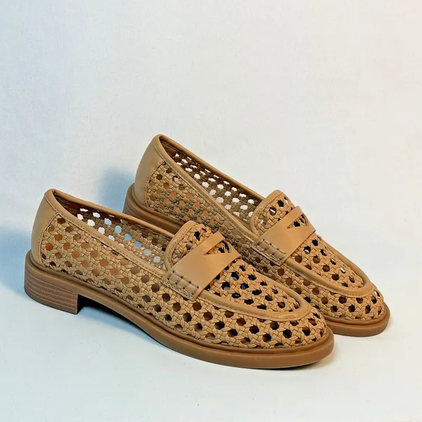 On 34th Size-7M Women's Blaiya Tan Loafers Flats Shoes Woven‎ - Image 2