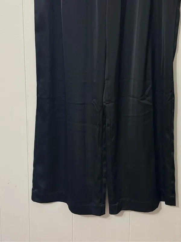 House of Harlow 1960 Satin Wide Leg Pants Black Size XL - Image 2