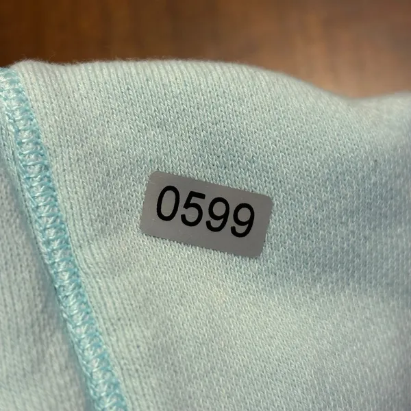 Aerie Hoodie Women S Light Blue Oversized Raw Hem V-Neck Sweatshirt - Image 14