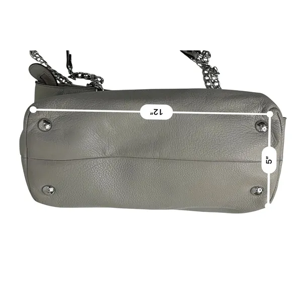 Michael Kors Double Strap‎ Jet Set Shoulder Chain Tote Handbag Gray Leather - Image 7