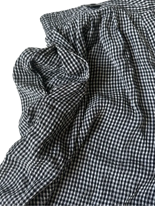 Vintage Susan Bristol Gingham Relaxed Pull On Elastic Waist Shorts - Image 8
