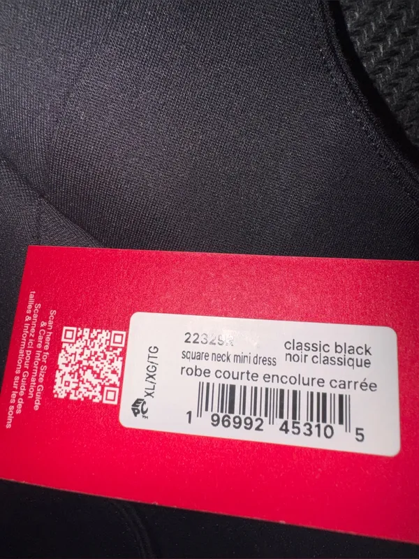 Spanx Ponte Square Neck Mini Dress Classic Black XL NWT - Image 4
