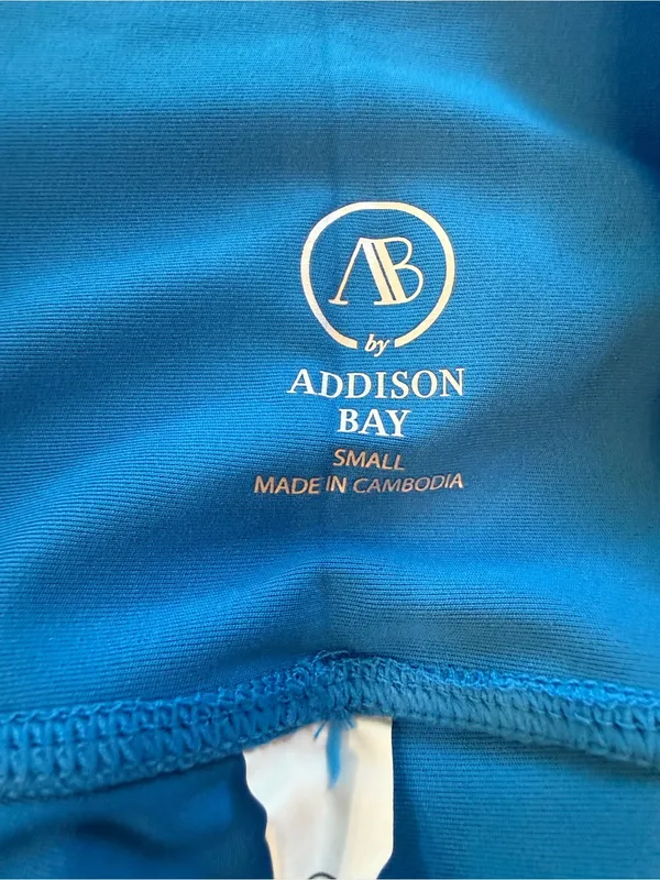Addison Bay Waverly Biker Shorts Small Breakpoint Blue High Rise Athletic NWT - Image 6
