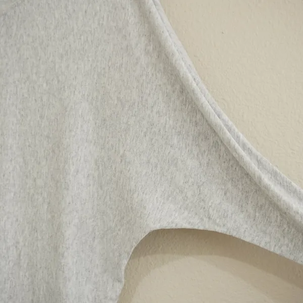 Joah Brown Long Sleeve Shirt Grey Heathered Dolman One Size Cozy Athleisure Soft - Image 3