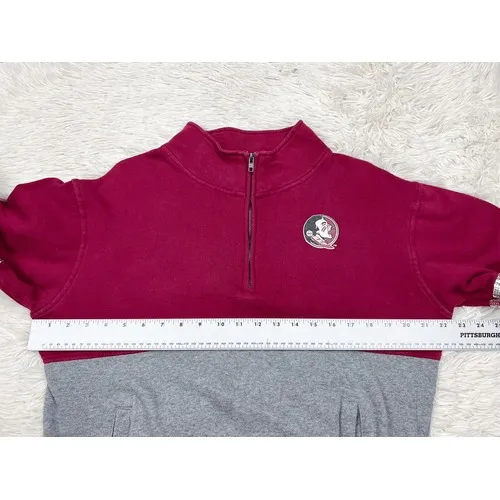Colosseum Florida State FSU Cropped Spirit Jersey 1/2 Zip Sweatshirt Size‎ Small - Image 4