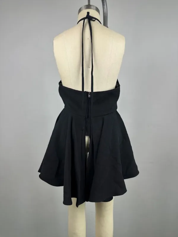 Do+Be Black Peplum Halter Size S - Image 3