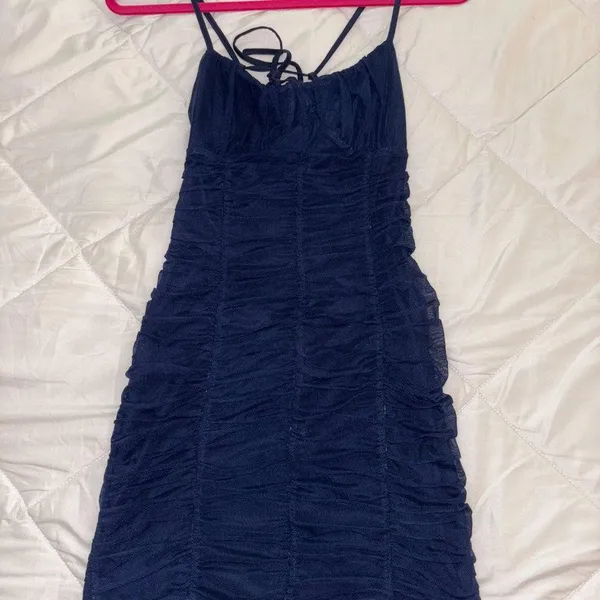 Tiger Mist Mini Dress- Navy M - Image 3