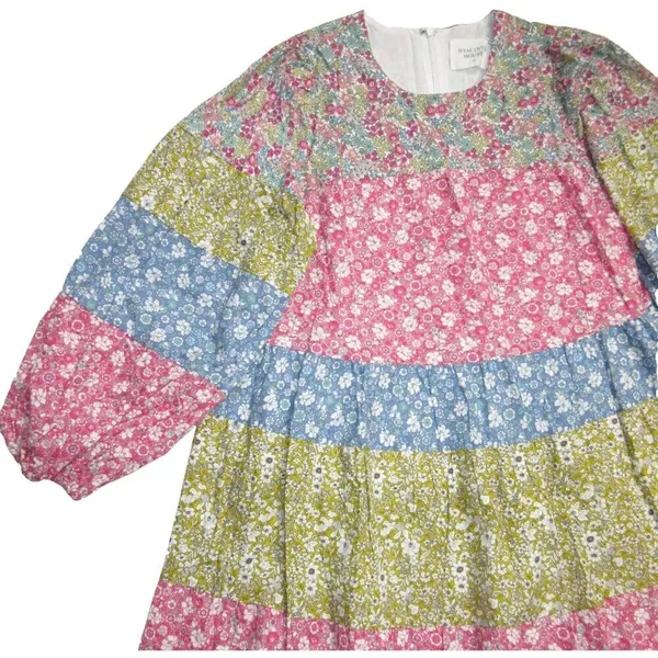 NWT Tuckernuck Hyacinth House August Maxi in Patchwork Floral Cotton Dress M - Image 3