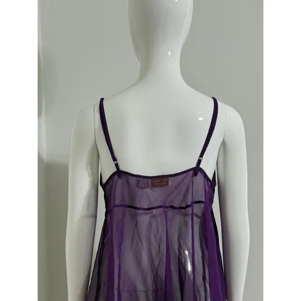 Victoria’s Secret Gold Label Vintage Purple Babydoll Nightie Women’s Size M 90s - Image 6