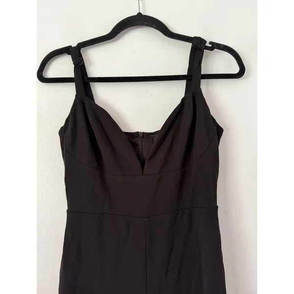 NWT Lulus Black Wide Leg Jumpsuit Size Small Sweetheart Neckline Empire Waist - Image 3