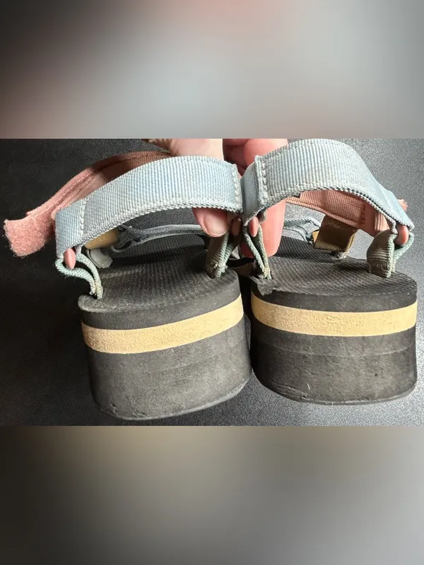 Teva Women's Size 7.5 Universal Light Multi Color Platform Sandal - Image 5