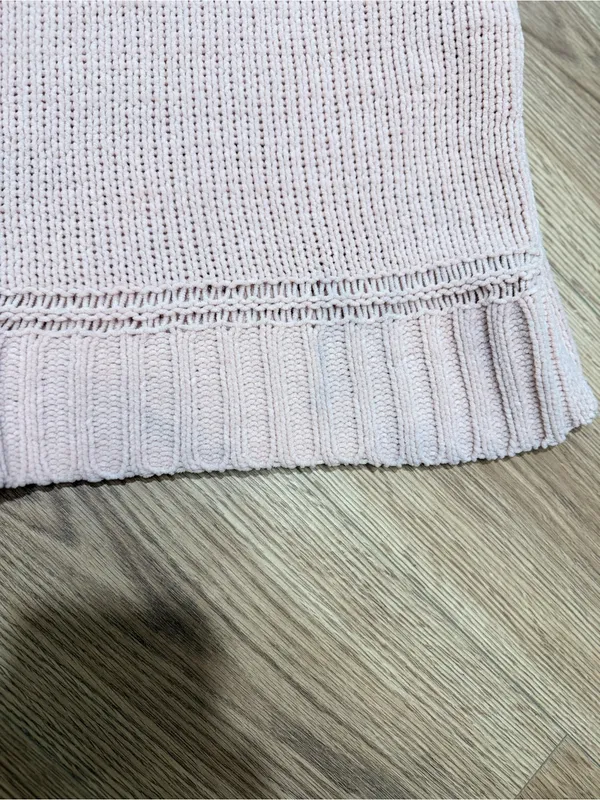 Aerie‎ Chenille Oversized Turtleneck Sweater Womens XS Blush Pink Soft Knit - Image 3