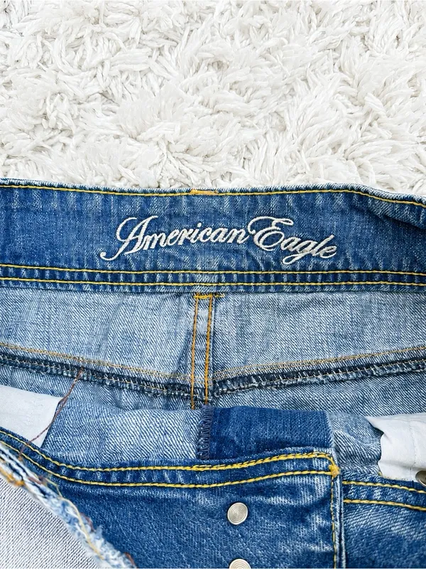 American Eagle Outfitters Light Blue Denim Mini Skirt - Image 5