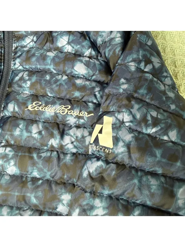 Eddie Bauer First Ascent Stormdown 800 Jacket Womens Medium Blue Goose Down Coat - Image 2