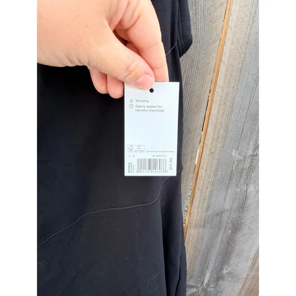 FLX $55 NEW Women's Affirmation Strappy Flounce Active Wear Dress in Black Lg - Image 3