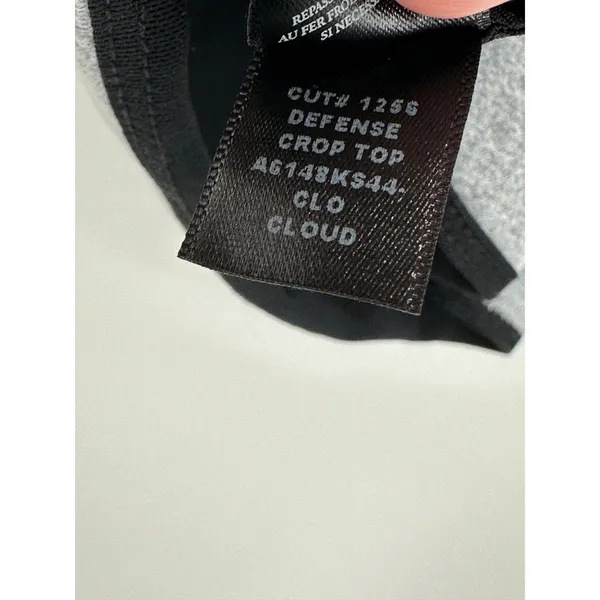 Koral Womens Defense Crop‎ Top Cloud Gray Sports Bra Zipper A6148KS44 Medium NWT - Image 7