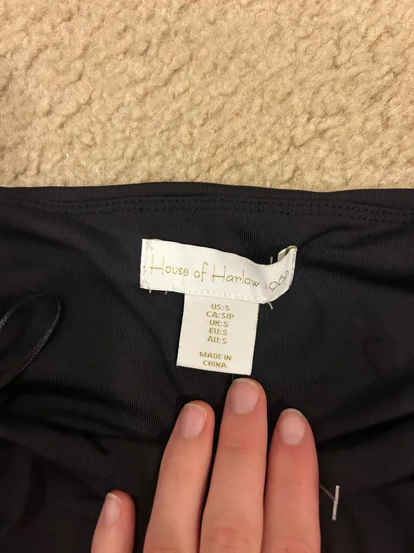 House of Harlow Black satin tube top - Image 2