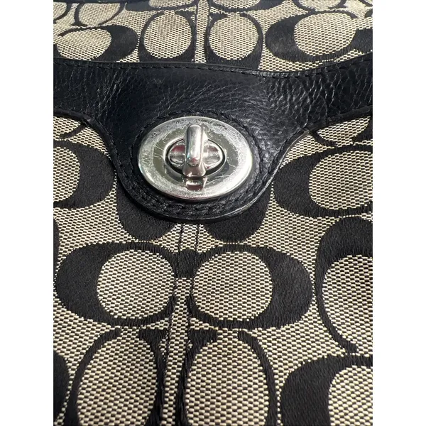 Coach Penelope F15513 Signature Y2K Turnlock Crossbody Shoulder Bag Black - Image 3