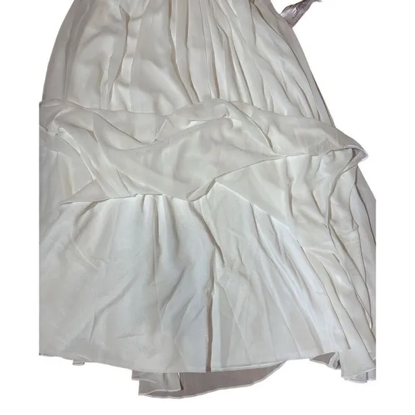 NEW Dress the Population gorgeous flowy white tan wedding formal dress sz S‎ - Image 14
