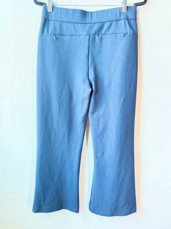 Tuckernuck Ponte Knit Wide Leg Pants Blue Minimalist‎ Athleisure Large - Image 3