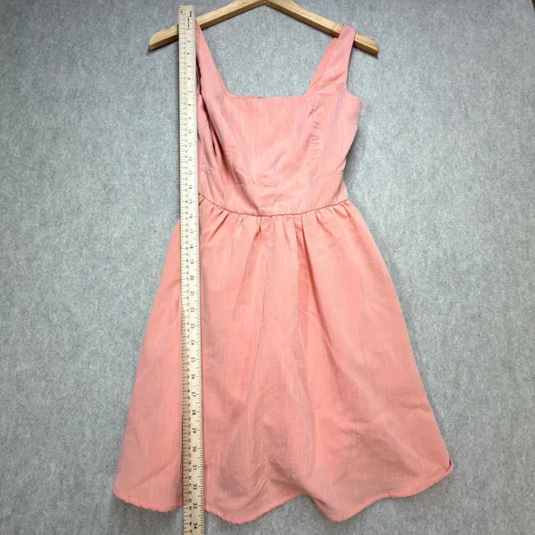 Women XS Fairycore Peach Cottagecore Boho Square Neck Coquette Mini Dress mi ami - Image 7