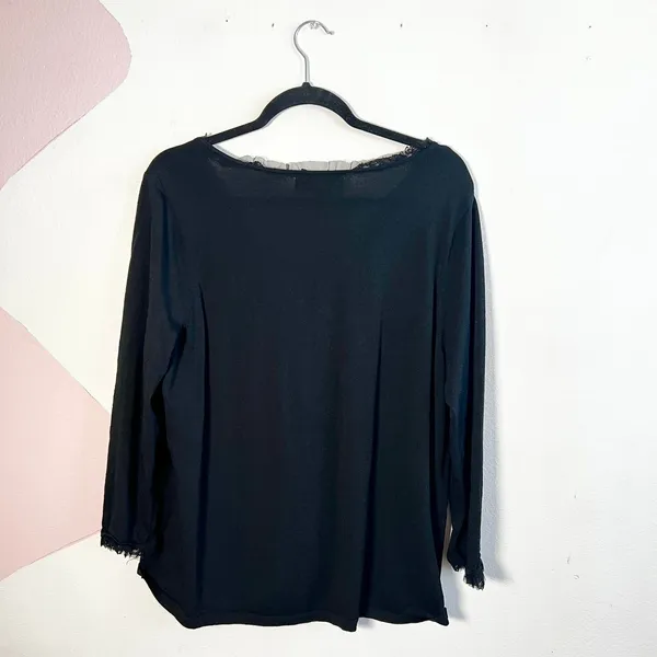 Vintage Y2K Black Long Sleeve Top Sz 1X‎ Gothic Emo Grunge Punk Indie Sleaze - Image 2