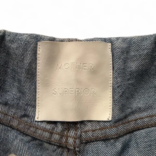 Mother Denim Superior Fold-Over Denim Shorts 💙 - Image 3