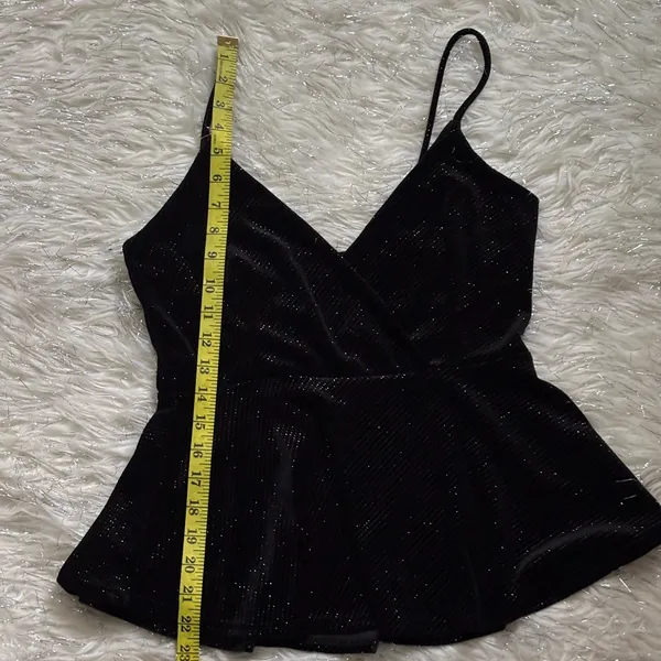 Chocolate Black Sparkle Women’s Tank Top Size L - Image 7