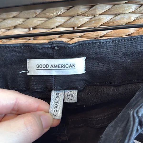 Good American Good Legs Mid-Rise Black Skinny Ankle Jeans, 0 / 25 - Image 7