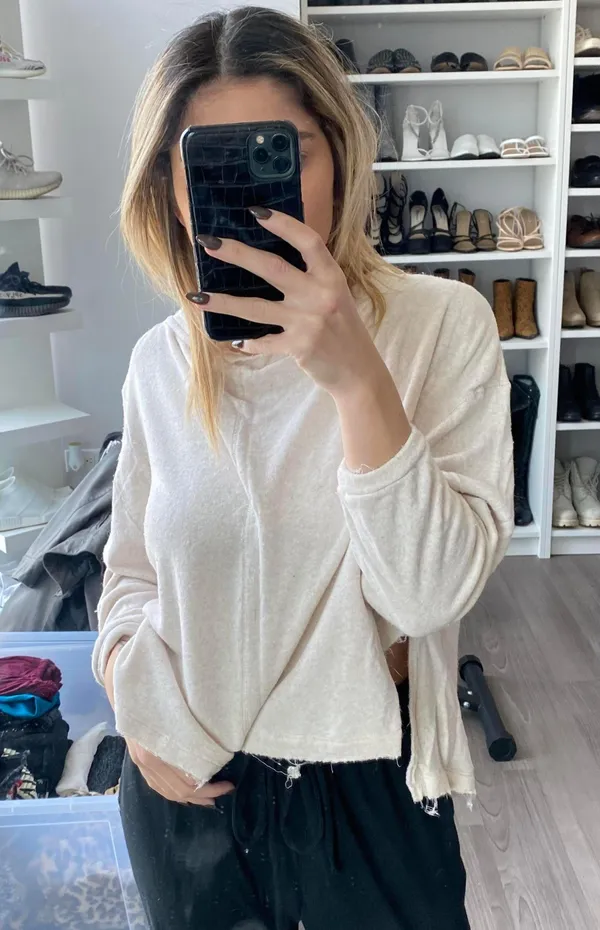 Raw Hem Sweater - Image 2