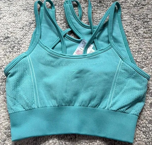 Teal Gymshark Bra - Image 2