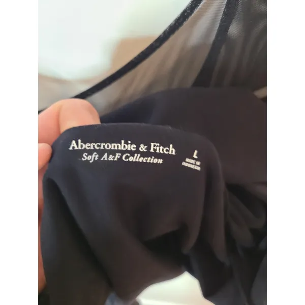 Abercrombie Fitch Bodysuit Wm Large Black Mesh Sheer Whimsi Goth Corpgoth Grunge - Image 4