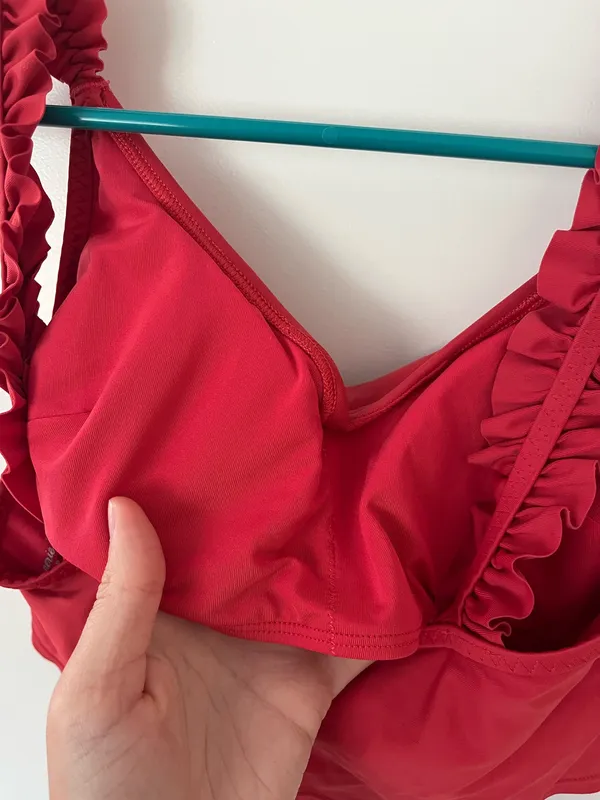 Aerie Red Ruffle Bikini Top - Image 5