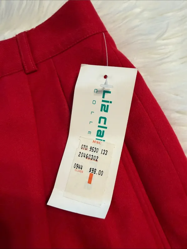 Liz Claiborne Red Women’s 100% Wool Dress Trousers - Classic Pleated Front - Image 5