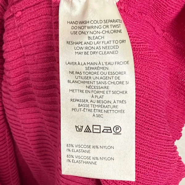 Anthropologie Slim Ruffle Sweater Midi Dress Pink Size XL NWT - Image 5