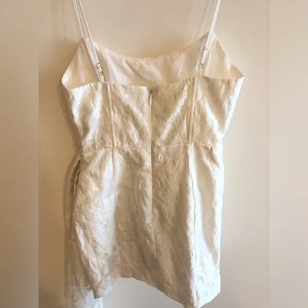 White Showpo Laine Mini Dress Size US 8 - Image 7