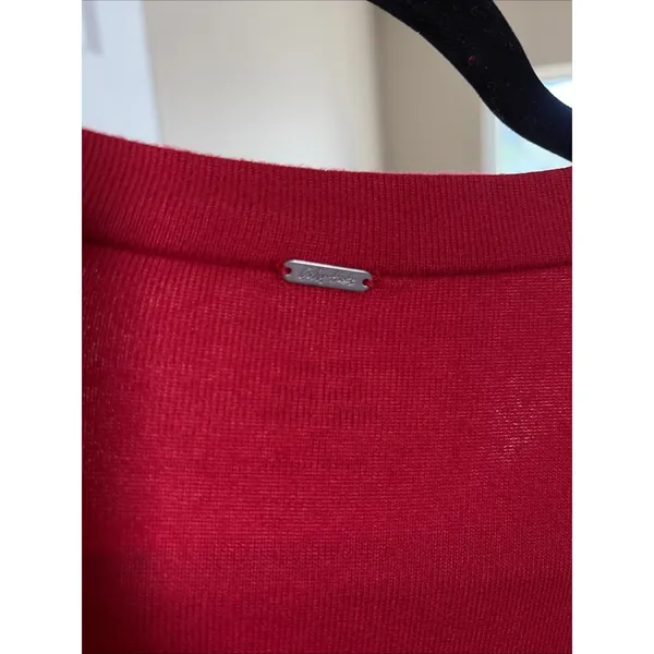 Gilly Hicks Knot Front Cropped Sweatshirt Womens Size XL Red Casual‎ Knit NEW - Image 5