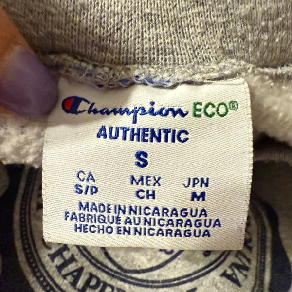 Vintage Champion Gray North Carolina Men's Sweater - Image 2