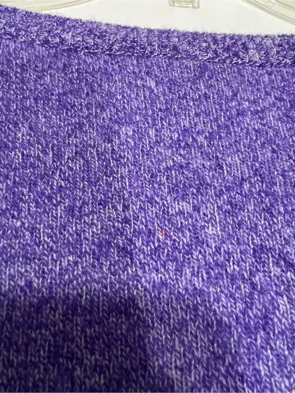 AQUA Cashmere 100% Cashmere Rolled Edge purple Sweater size M - Image 14
