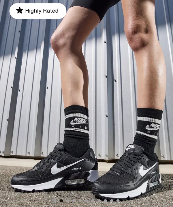 Nike Air Max 90 black and white sneakers - Image 2