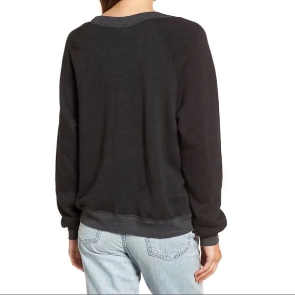 Wildfox Body By Trey Graphic Fleece Sweatshirt XS Charcoal Gray - Image 3