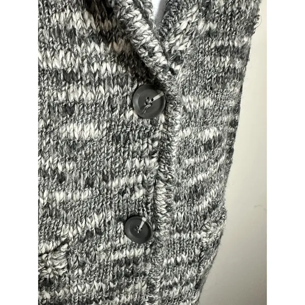 Victoria's Secret Chunky Knit Wool‎ Blend Shawl Cardigan Marled House Coat Sz S - Image 2