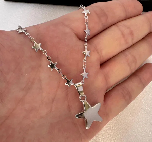 Silver Pentagram Star Pendant Necklace for Women - Image 4