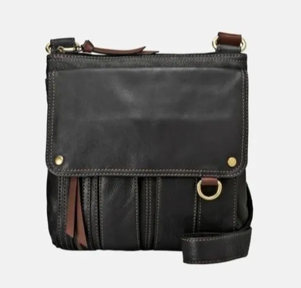 Fossil Morgan Vintage Traveler Genuine Leather Messenger Crossbody Shoulder Bag - Image 2