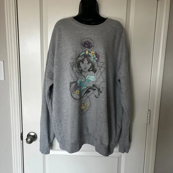 Women's Disney Princess Jasmine Sweatshirt XXL - Image 5